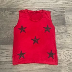 Red with Stars Girls Boutique Tank Size XL